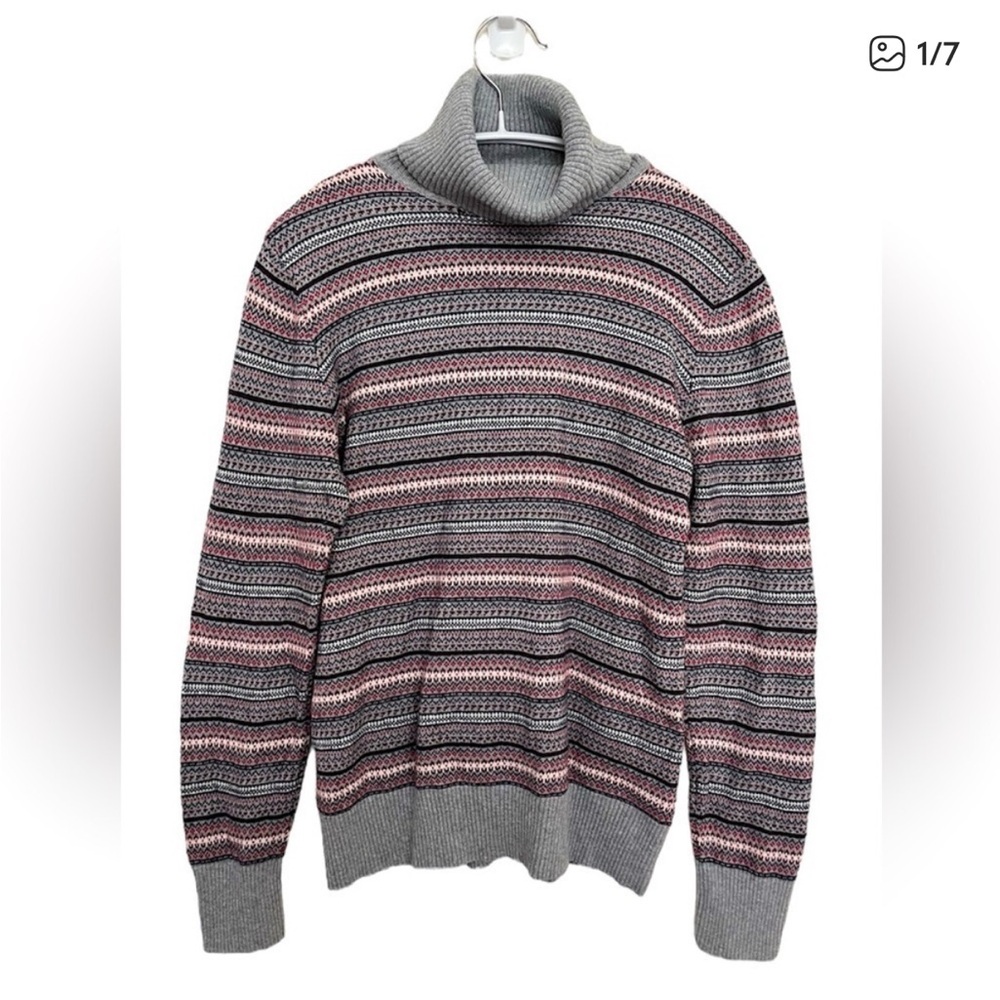 L.L.‎ Bean Cotton & Cashmere Turtleneck Sweater - Small flawed